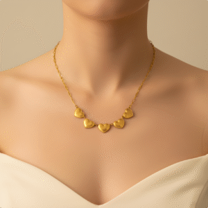 Anti-Tarnish All Hearts Gold Chain