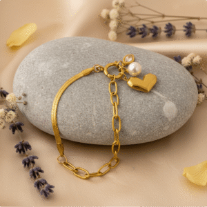 Anti-Tarnish Removable Charm Gold Bracelet