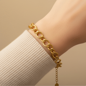 Anti-Tarnish Zanjeer Chain Gold Bracelet