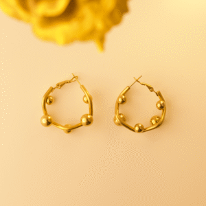 Anti-Tarnish Atomic Gold Hoops