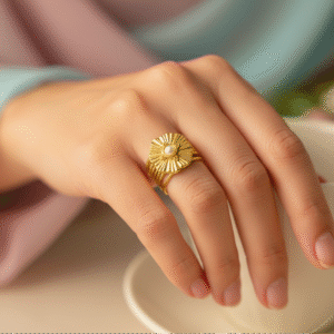 Anti-Tarnish Phool Adjustable Ring