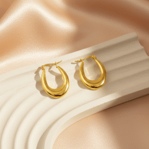 Anti-Tarnish Hoops-next-door Gold Earrings