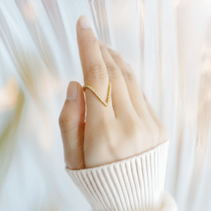 Anti-Tarnish Daily Wear Gold Vanki Ring