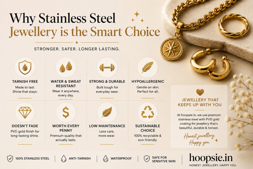importance of anti tarnish jewellery over gold plated jewellery made of other metals.